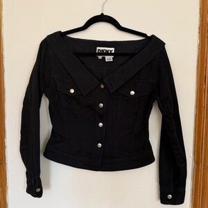 rare 90s DKNY off shoulder denim top